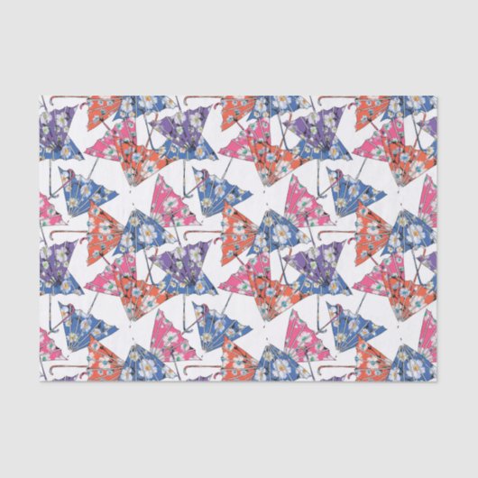 色数々の傘ティッシュペーパー 薄葉紙 (正面)