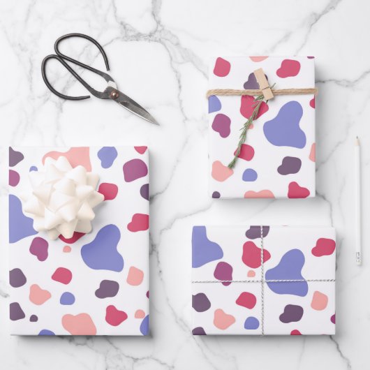 色数々の塗り ラッピングペーパーシート (正面)