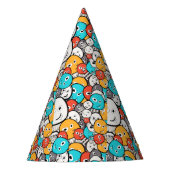 色数々の変モンスターマンガ パーティーハット (正面)