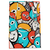 色数々の変モンスターマンガ ミディアムペーパーバッグ (正面)