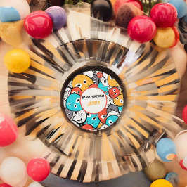 色数々の変モンスターマンガ ラウンドシール