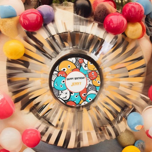 色数々の変モンスターマンガ ラウンドシール