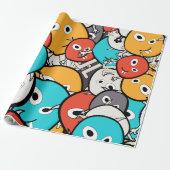 色数々の変モンスターマンガ ラッピングペーパー (アンロールド)