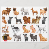 色数々の子犬スクラップブック紙 チラシ (裏面)