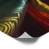 色数々の布ひだ ポスター (角)