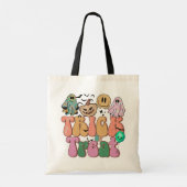 色数々の幽霊こうもりカボチャのトリックまたは治療 トートバッグ (裏面)