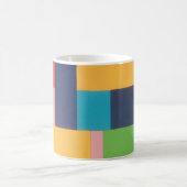 色数々の幾何学抽象芸術コラージュ コーヒーマグカップ (中央)