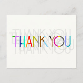 色数々の感謝タイポグラフィはがき ポストカード