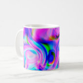 色数々の抽象芸術の背景パカラフルターン コーヒーマグカップ (正面左)
