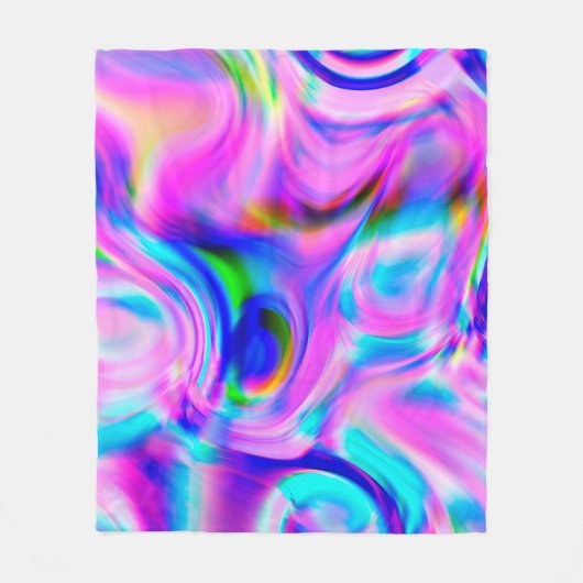色数々の抽象芸術の背景パカラフルターン フリースブランケット (正面)