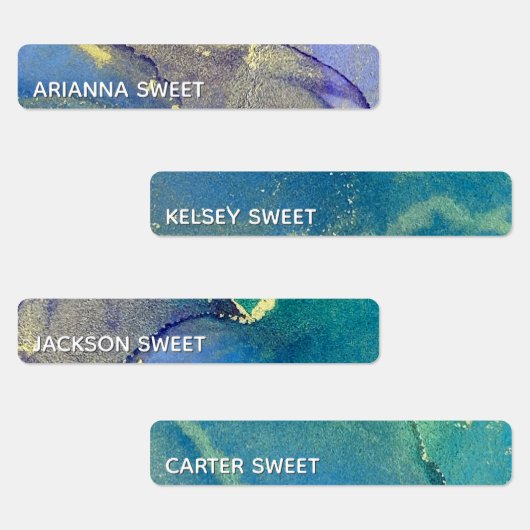 色数々の抽象芸術アルコールインク防水 ラベル (グループ)