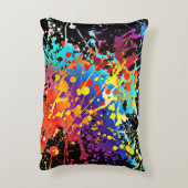 色数々の抽象芸術プリント アクセントクッション (裏面(縦))