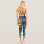 色数々の抽象芸術ユニーク カプリレギンス (裏面)