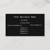 色数々の抽象芸術名刺 名刺 (裏面)