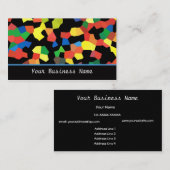 色数々の抽象芸術名刺 名刺 (正面/裏面)