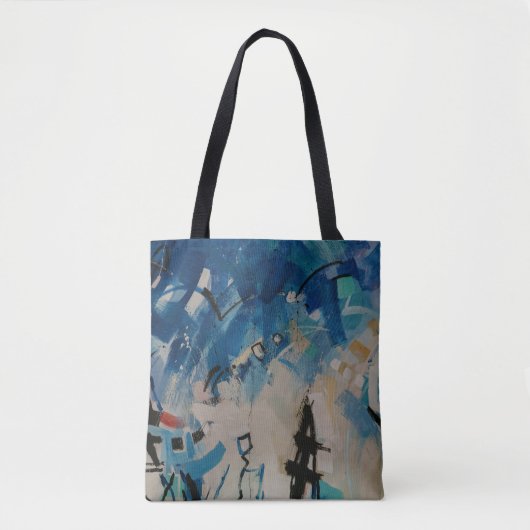色数々の抽象芸術壁 トートバッグ (正面)