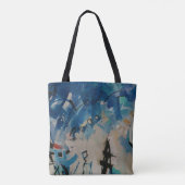 色数々の抽象芸術壁 トートバッグ (裏面)