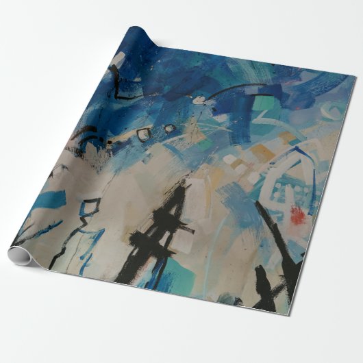 色数々の抽象芸術壁 ラッピングペーパー (アンロールド)