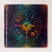 色数々の抽象芸術天〔占星術の〕十二宮図 ジグソーパズル (横)