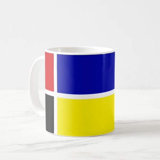 色数々の抽象芸術幾何形状 コーヒーマグカップ (正面左)