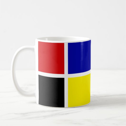 色数々の抽象芸術幾何形状 コーヒーマグカップ (左)