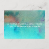 色数々の抽象芸術水結婚色詳細 エンクロージャーカード (裏面)