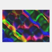 色数々の抽象芸術紙包装紙セット