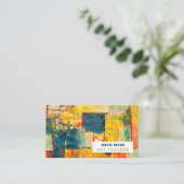 色数々の抽象芸術絵を描、アート先生 名刺 (スタンド正面)