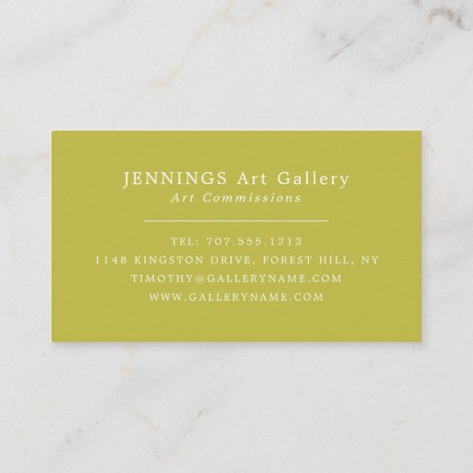 色数々の抽象芸術絵を描、プロフェッショナル 名刺 (裏面)