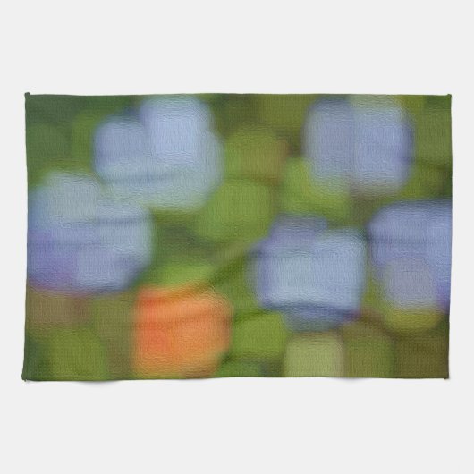 色数々の抽象芸術絵画の キッチンタオル (横)