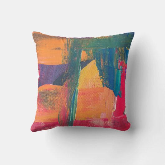 色数々の抽象芸術絵画の クッション (裏面)