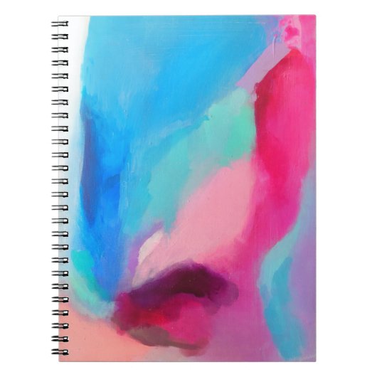 色数々の抽象芸術絵画の ノートブック (正面)