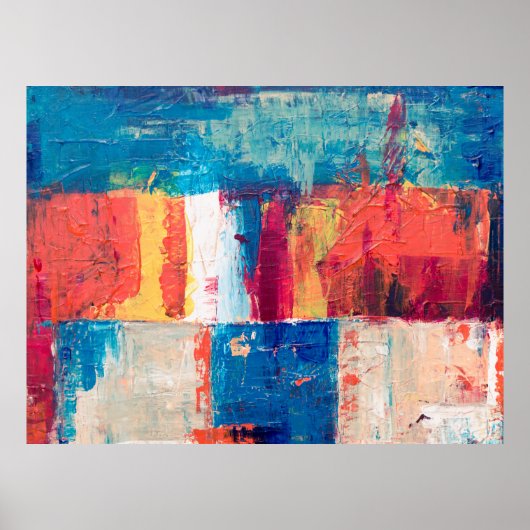 色数々の抽象芸術絵画の ポスター (正面)
