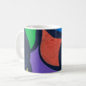 色数々の抽象芸術絵画 コーヒーマグカップ (正面左)
