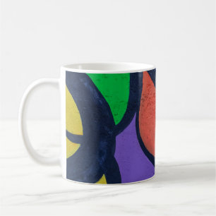 色数々の抽象芸術絵画 コーヒーマグカップ