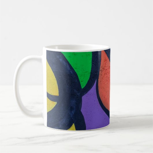 色数々の抽象芸術絵画 コーヒーマグカップ (左)