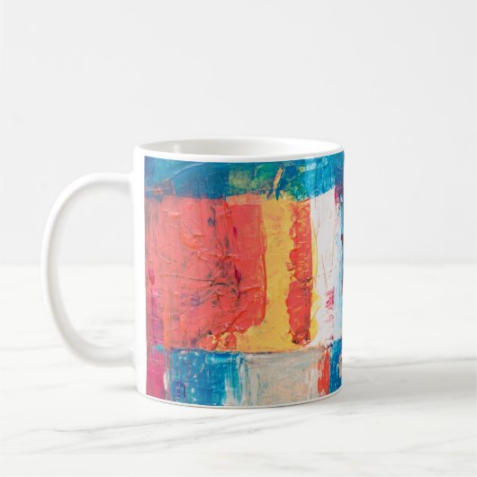 色数々の抽象芸術絵画 コーヒーマグカップ (左)