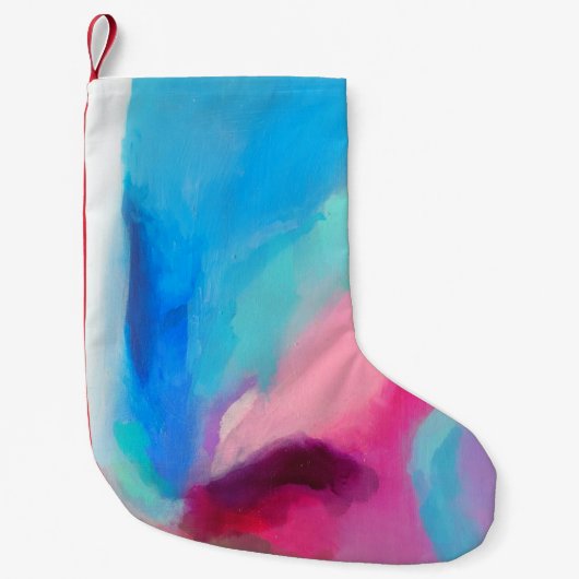 色数々の抽象芸術絵画 スモールクリスマスストッキング (正面)