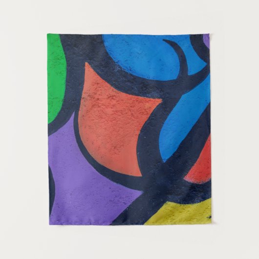 色数々の抽象芸術絵画 タペストリー (正面)