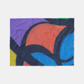 色数々の抽象芸術絵画 フリースブランケット (正面(横))