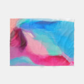 色数々の抽象芸術絵画 フリースブランケット (正面(横))