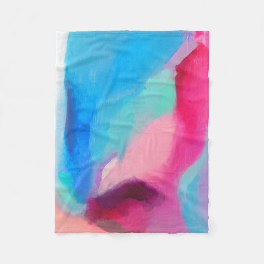 色数々の抽象芸術絵画 フリースブランケット (正面)