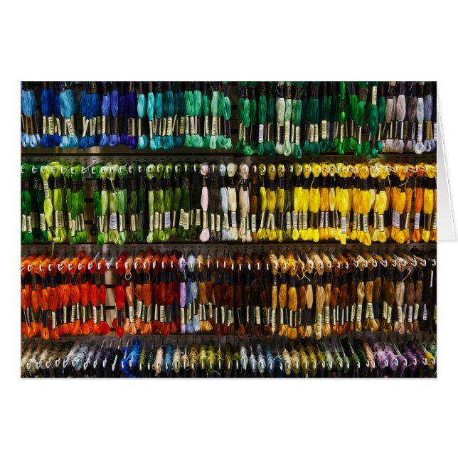 色数々の抽象芸術織り (正面横)