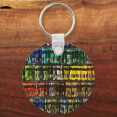 色数々の抽象芸術織り キーホルダー (正面)