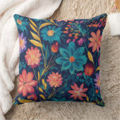 色数々の抽象芸術花柄装飾用クッション クッション (ブランケット)