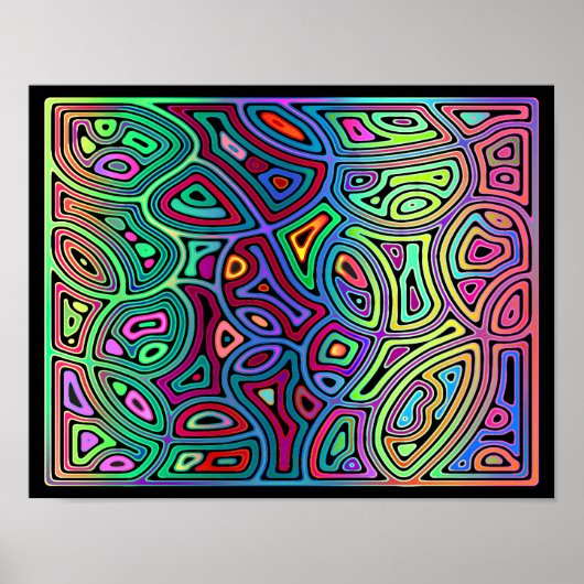 色数々の抽象芸術 ポスター (正面)