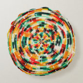 色数々の抽象芸術 ラウンドクッション (裏面)