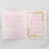 色数々の抽象芸術《写真》ぼけ味カスタム写真誕生日 カード (内部)