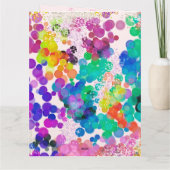 色数々の抽象芸術《写真》ぼけ味カスタム写真誕生日 カード (裏面)