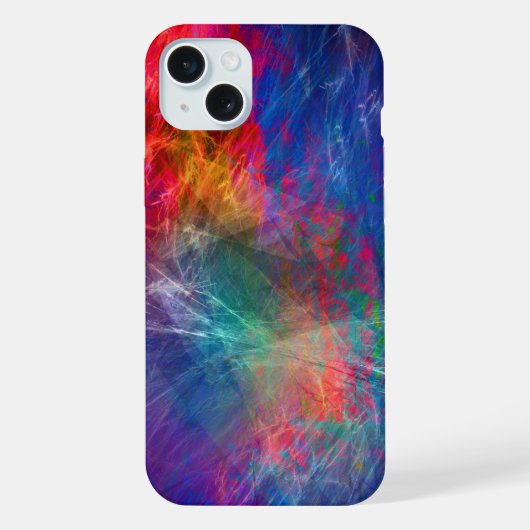 色数々の抽象芸術 iPhoneケース (裏面)